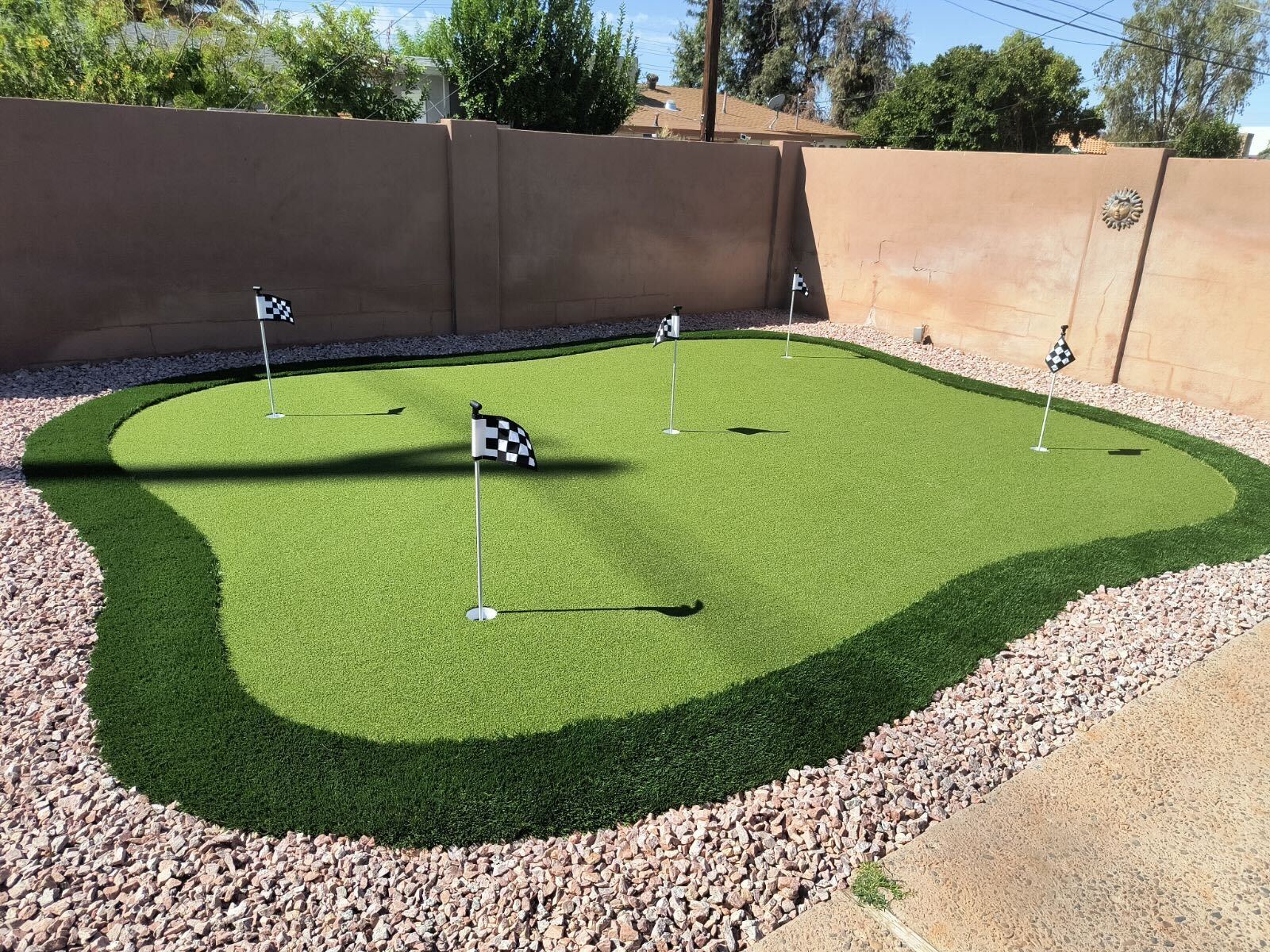 Custom backyard putting green installation Phoenix AZ